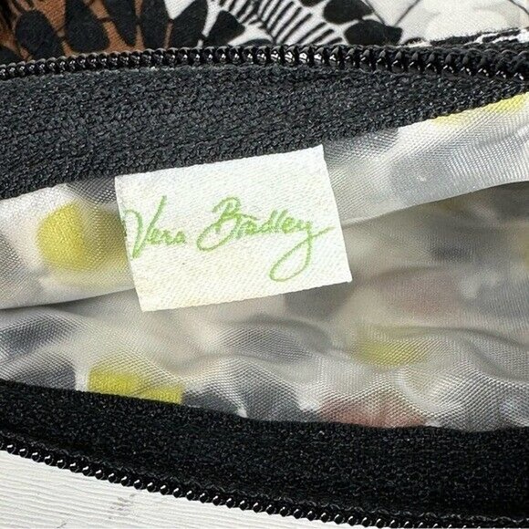 EUCVera Bradley Cocoa Moss Medium Zip Cosmetic Bag Lined Make-up Toiletries Case - Picture 9 of 9